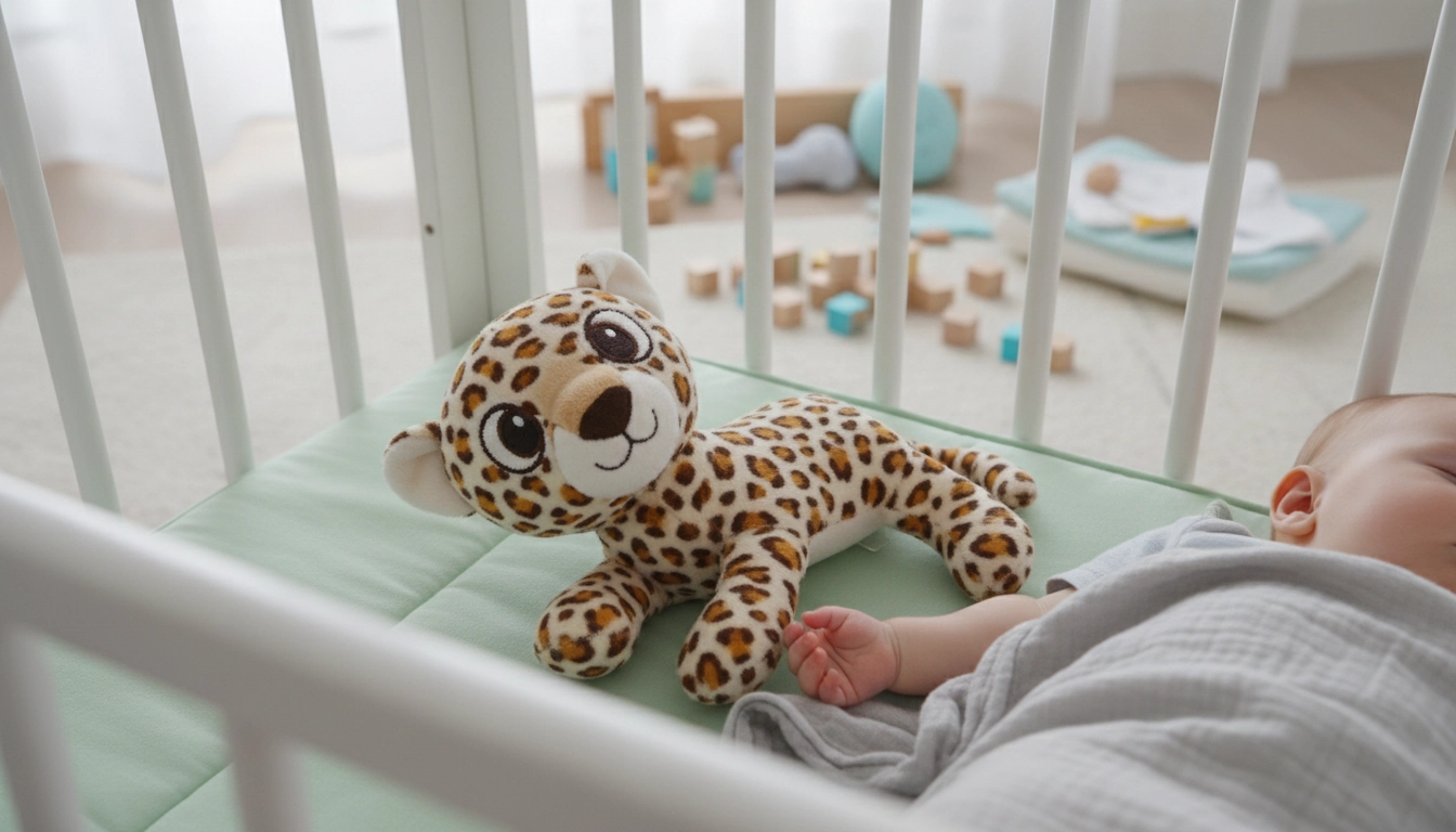 10-Inch Leopard Plush: Baby Safety & Embroidered Eyes